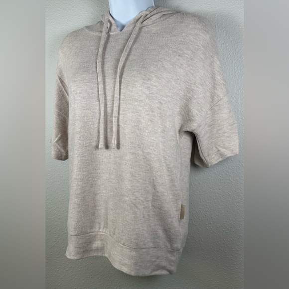 Love to Lounge Womens Cream Lightweight Short Sleeve Hoodie Size XS 0 - Picture 2 of 10